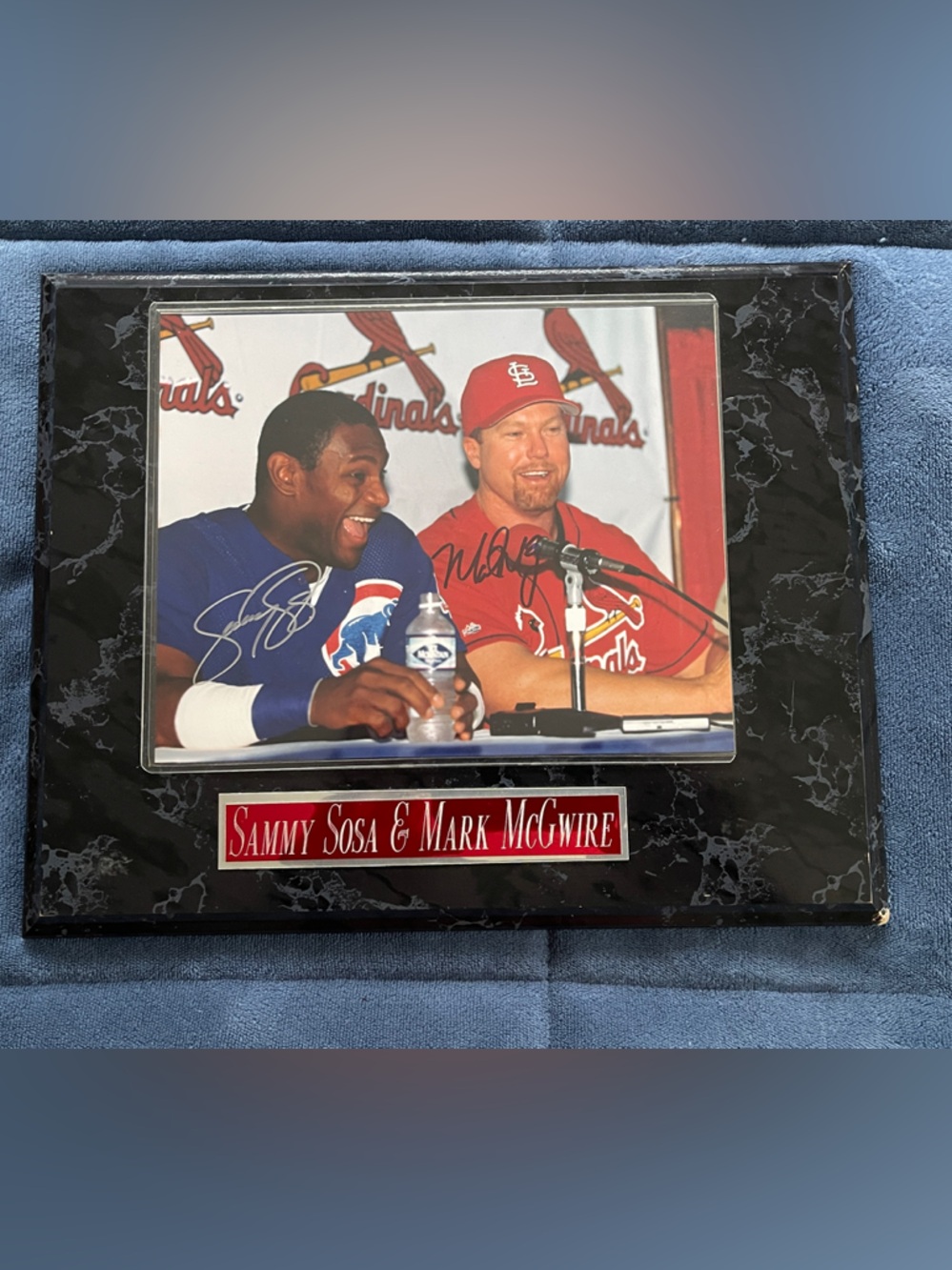 Sammy Sosa & Mark McGwire Signed Photo Plaque - with COA